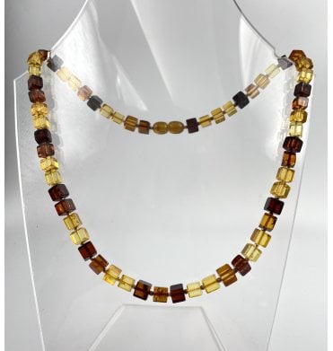 18 Inch Cubed Baltic Amber Necklace