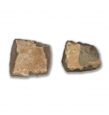 2 Neolithic Tenerean Culture Square Scrapers found Sahara Desert, Niger, North Africa:- Neolithic Square Scrapers (SKU Tool-193)