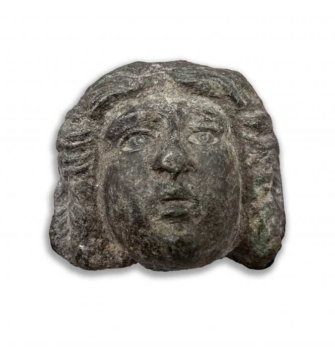 Ancient Roman Bronze Figure Head (SKU ANT384)
