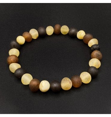 Baltic Amber Elasticated Beaded Bracelet (SKU Amber-180)