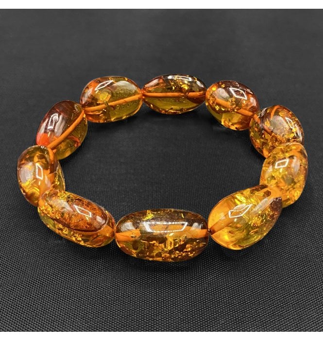 Baltic Amber Elasticated Bracelet (SKU Amber-151)