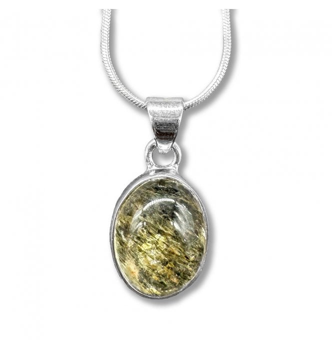 Sterling Silver Garden Quartz Pendant Necklace (SKU GEMS-068)