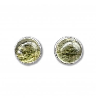 Sterling Silver Garden Quartz Stud Earrings (SKU GEMS-064)