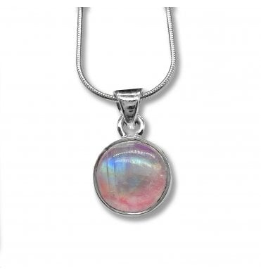 Sterling Silver Moonstone Pendant Necklace (SKU GEMS-105)