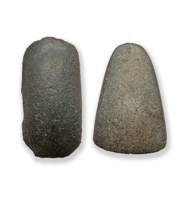 Two Neolithic Tenerean Culture Green Chert Celt Tool Found Sahara Desert, Niger, North Africa:- 2 Neolithic Green Chert Celt Tool (SKU Tool-228)